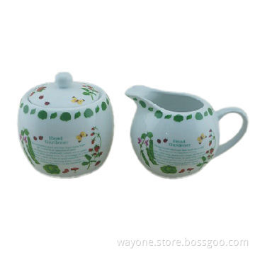 3-piece Teapot Set in Fresh Vegetables Design, Made of Porcelain